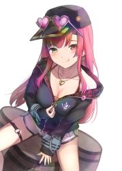 Rule 34 | 1girl, akira tooru, anchor print, barrel, baseball cap, bikini, bikini under clothes, black hair, black hat, blush, breasts, closed mouth, commentary, earrings, eyewear on head, hair down, hat, heart, heart-shaped eyewear, heart earrings, heart necklace, heterochromia, highres, hololive, hololive fantasy, houshou marine, houshou marine (summer), jacket, jewelry, long hair, long sleeves, looking at viewer, md5 mismatch, medium breasts, necklace, o-ring, o-ring thigh strap, off shoulder, official alternate costume, print jacket, red eyes, red hair, resolution mismatch, revision, short shorts, shorts, simple background, sitting, sleeves past wrists, smile, solo, source smaller, spread legs, swimsuit, thigh strap, tongue, tongue out, very long hair, virtual youtuber, white background, white shorts, yellow eyes, zipper pull tab