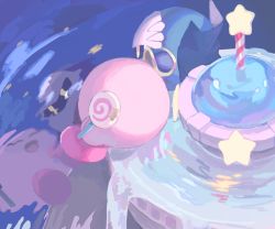 Rule 34 | armor, candy, cape, food, fountain, fountain of dreams, invincible candy, kirby, kirby (series), lollipop, mask, meta knight, nintendo, open mouth, reflection, samitome, shoulder armor, sitting, smile, star (symbol), star rod, water, yellow eyes