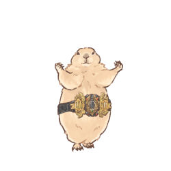 Rule 34 | animal focus, belt, belt buckle, brown fur, buckle, commentary request, full body, henshin pose, kamen rider, kamen rider gotchard vs kamen rider legend, kamen rider legend, legendriver, looking at viewer, prairie dog, py0wwk, rider belt, simple background, solo, white background