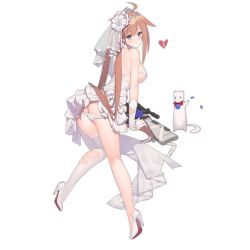 Rule 34 | 1girl, ahoge, animal, ass, battle rifle, blonde hair, blue eyes, blunt bangs, blush, bow, bowtie, breasts, bridal veil, bride, broken heart, choker, closed mouth, dress, elbow gloves, ermine, fal (girls&#039; frontline), fal (the big day) (girls&#039; frontline), flower, fn fal, from behind, full body, girls&#039; frontline, gloves, gun, hair flower, hair ornament, heart, high heels, knees together feet apart, knife, large breasts, leg up, long hair, looking at viewer, looking back, mouse (animal), official alternate costume, official art, plucking petals, red bow, red bowtie, rifle, scope, shadow, shoes, short dress, side ponytail, single thighhigh, solo, standing, standing on one leg, strapless, strapless dress, suisai (suisao), thighhighs, torn clothes, torn dress, transparent background, veil, very long hair, weapon, weasel, wedding dress, white background, white dress, white flower, white footwear, white gloves, white thighhighs