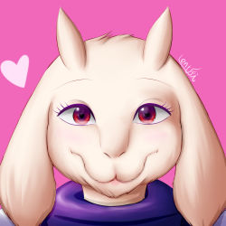 Rule 34 | 1girl, artist request, female focus, furry, furry female, goat, highres, open mouth, red eyes, solo, toriel, undertale