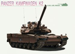 Rule 34 | absurdres, anglerfish, commentary, copyright name, emblem, fish, girls und panzer, grey background, highres, k2 black panther, mikanjam, military vehicle, motor vehicle, no humans, ooarai (emblem), simple background, tank, vehicle focus