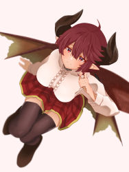 Rule 34 | 1girl, absurdres, blush, breasts, dragon girl, dragon horns, grea (shingeki no bahamut), highres, horns, icea 3106, large breasts, looking at viewer, manaria friends, princess connect!, red eyes, shingeki no bahamut, smile