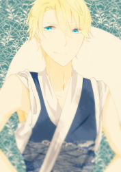 Rule 34 | 1boy, aoharu x kikanjuu, blonde hair, blue eyes, highres, japanese clothes, matsuoka masamune