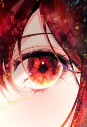 Rule 34 | 1boy, 58 (opal 00 58), bad id, bad twitter id, close-up, colored sclera, continents, earth (planet), eye focus, eyelashes, glowing, highres, light particles, looking at viewer, original, planet, red eyes, red hair, red sclera, reflection, short hair