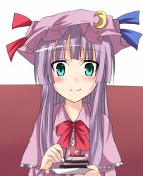 Rule 34 | 1girl, animated, animated png, cake, crescent, crescent moon, eating, female focus, food, fork, green eyes, hat, long hair, lowres, moon, patchouli knowledge, purple hair, ram hachimin, solo, touhou