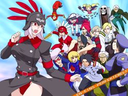Rule 34 | 6+boys, 6+girls, adler, age difference, akatsuki (akatsuki blitzkampf), akatsuki blitzkampf, anger vein, angry, anonym, anonym guard, aoi ship, armband, beard, beret, black hair, blitztank, blonde hair, blue hair, breasts, closed eyes, closed mouth, coat, copyright name, crossed arms, deadpan, dual wielding, elektrosoldat, en-eins, en-eins kanzen sekai, everyone, facial hair, feather trim, feathers, fleeing, flying, fritz, gloves, grey hair, gun, habit, hair over one eye, happy, hat, height difference, helmet, highres, holding, jacket, kanae (akatsuki blitzkampf), katana, kati (en-eins), large breasts, long hair, mace, marilyn sue, medium hair, military, military uniform, military vehicle, motor vehicle, multiple boys, multiple girls, murakumo (akatsuki blitzkampf), nervous, nun, one eye covered, open mouth, panties, perfecti, pink hair, red hair, running, sai (akatsuki blitzkampf), scared, short hair, skull, small breasts, smile, smirk, sunglasses, sword, tank, tearing up, tempelritter, twintails, undercut, underwear, uniform, valkyrie, valkyrja (en-eins), weapon, wei (akatsuki blitzkampf), white hair