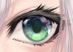 Rule 34 | 1girl, close-up, eye focus, green eyes, grey hair, hololive, looking at viewer, mikan (chipstar182), shirogane noel, solo, virtual youtuber