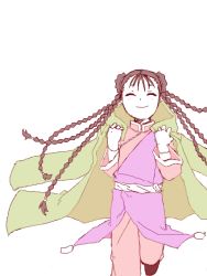 Rule 34 | 1girl, bad id, bad pixiv id, braid, brown hair, cape, chinese clothes, double bun, closed eyes, frogcage, fullmetal alchemist, long hair, may chang, multiple braids, smile, solo, very long hair