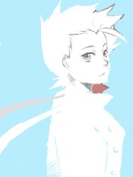 Rule 34 | 00s, 1boy, lloyd irving, male focus, monochrome, oekaki, short hair, simple background, sketch, solo, spot color, tales of (series), tales of symphonia