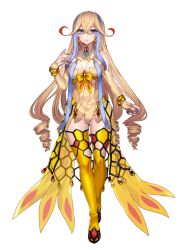 Rule 34 | 1girl, alternate color, bad id, bad twitter id, blonde hair, blue eyes, bracelet, breasts, creatures (company), detached sleeves, game freak, gen 3 pokemon, gold, humanization, jewelry, katagiri hachigou, large breasts, long hair, milotic, nails, nintendo, pokemon, shiny pokemon, tagme, thighhighs, white background, yellow thighhighs