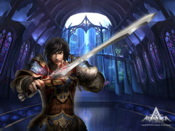 Rule 34 | armor, atlantica online, black hair, highres, sword, swordsman (fgo516824681), tagme, weapon