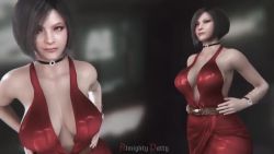 Rule 34 | 1girl, 20s, 3d, ada wong, almightypatty, animated, belt, black choker, black hair, bob cut, bouncing breasts, breasts, brown eyes, capcom, choker, cleavage, dress, eyelashes, hands on own hips, indoors, jiggle, large breasts, looking at viewer, looping animation, red dress, resident evil, resident evil 2, resident evil 2 (remake), short hair, smirk, smug, solo, swaying, thick thighs, thighs, video, virt-a-mate, walking, watch, watermark, wide hips