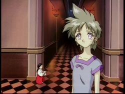Rule 34 | 1990s (style), android, animated, anime screenshot, brown hair, cityscape, dancing, doll, doll joints, expressionless, intro, joints, key the metal idol, long hair, middle finger, retro artstyle, satou hiroaki, short hair, sound, video