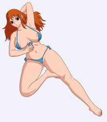 Rule 34 | 1girl, bikini, breasts, large breasts, long hair, nami (one piece), one piece, solo, swimsuit