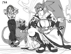 Rule 34 | 2girls, alex ahad, arc system works, baiken, breasts, cleavage, giovanna (guilty gear), guilty gear, guilty gear strive, large breasts, long hair, multiple girls, ponytail
