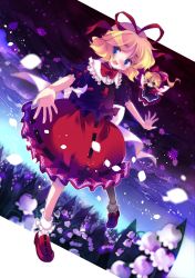 Rule 34 | 1girl, absurdres, amo (shibu3), blonde hair, blue eyes, bubble skirt, doll, dress, female focus, flower, highres, lily of the valley, medicine melancholy, ribbon, short hair, skirt, solo, su-san, touhou, wings
