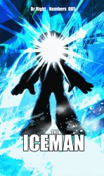 Rule 34 | 1boy, absurdres, english text, highres, ice, ice man, impact (font), male focus, mega man (series), parody, robot, snow, solo, takamura ryou (memento021), the thing
