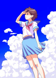 Rule 34 | cloud, kouda tomohiro, original, school uniform, serafuku, sky