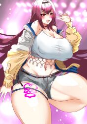 Rule 34 | 1girl, breasts, fate/grand order, fate (series), highres, huge breasts, long hair, scathach (fate), solo, thick thighs, thighs