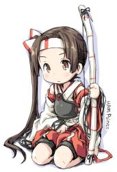 Rule 34 | 10s, ayanami (kancolle), bad id, bad twitter id, brown hair, cosplay, ham (points), inactive account, kantai collection, long hair, side ponytail, simple background, sitting, solo, zuihou (kancolle), zuihou (kancolle) (cosplay)