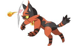 Rule 34 | claws, full body, gen 7 pokemon, no humans, official art, pokemon, pokemon sm, solo, tagme, tail, tooth, torracat, yellow eyes