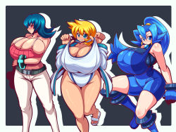 Rule 34 | 00s, 3girls, alternate costume, arm under breasts, armpits, bad id, bare arms, bare legs, bare shoulders, belt, black hair, black panties, blue eyes, blue gloves, blue hair, blush, bodysuit, boots, bracelet, breasts, camisole, cape, casual, choker, clair (pokemon), cleavage, coat, covered erect nipples, creatures (company), crossed arms, earrings, feet, flats, foreshortening, game freak, gem, gigantic breasts, gloves, green eyes, grey background, gym leader, hair ornament, happy, high ponytail, highres, hip focus, huge breasts, jacket, jewelry, kneehighs, kneeling, legs, leotard, long hair, midriff, misty (pokemon), multiple girls, navel, nintendo, nipples, no bra, one-piece swimsuit, open clothes, open coat, open jacket, orange hair, panties, pants, pearl (gemstone), pokemon, pokemon hgss, ponytail, purple eyes, purple hair, raion-san, red eyes, sabrina (pokemon), sandals, shirt, shoes, short hair, silhouette, simple background, skin tight, sleeveless, smile, socks, spandex, swimsuit, tank top, taut clothes, taut shirt, thick thighs, thighs, underwear, wide hips