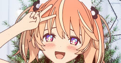Rule 34 | + +, 1girl, 3d, blender (medium), blonde hair, blush, bright pupils, cel shading, christmas tree, commentary, cropped, dot nose, english commentary, flower, hair flower, hair ornament, hand up, looking at viewer, medium hair, mixed-language commentary, multicolored eyes, multicolored hair, open mouth, orange hair, paid reward available, pink eyes, portrait, purple eyes, rinne (rinrinne), rinrinne, rinrinne39 (artist), short twintails, smile, solo, straight-on, streaked hair, sweat, twintails, v, virtual youtuber, white pupils