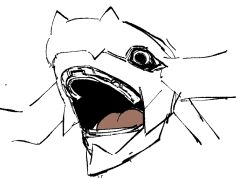 Rule 34 | digimon, digimon (creature), digimon frontier, dynasmon, horns, looking at viewer, meme, open mouth, solo, tongue
