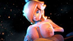 Rule 34 | 10s, 1boy, 1girl, 3d, animated, animated gif, blonde hair, blue eyes, bouncing breasts, breasts squeezed together, breasts, choker, covering privates, covering one eye, crown, erection, hair over one eye, hetero, huge breasts, jinouga97, lips, long hair, looping animation, lying, mario (series), nintendo, nipples, nude, on back, outdoors, paizuri, penis, pov, rosalina, rubbing, solo focus, source filmmaker (medium), space, squeezing, super mario bros. 1, super mario galaxy, super smash bros., topless, uncensored, upper body