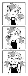 Rule 34 | 1girl, amy gillis, blush, bracelet, clarence, expressions, helmet, highres, jewelry, looking at viewer, monochrome, ramb chop, watch, wristwatch