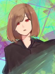 Rule 34 | 10s, 1girl, aged up, bad id, bad pixiv id, brown hair, fc, fueguchi hinami, looking away, open mouth, red eyes, short hair, solo, swept bangs, tokyo ghoul, tokyo ghoul:re, upper body