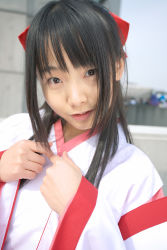 Rule 34 | bow, cosplay, hair bow, highres, japanese clothes, kannazuki no miko, kurusugawa himeko, matsunaga ayaka, miko, photo (medium)