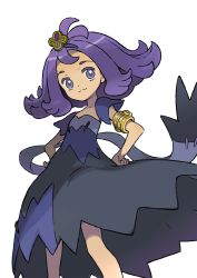 Rule 34 | acerola (pokemon), creatures (company), dress, game freak, mizutani megumi, nintendo, official art, pokemon, pokemon sm, purple eyes, purple hair