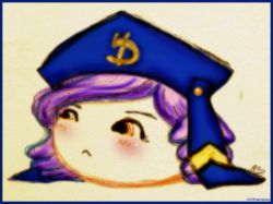 Rule 34 | dlanor a. knox, hat, purple hair, umineko no naku koro ni, vivi the heiwa, yellow eyes, yukkuri shiteitte ne
