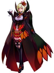 Rule 34 | 1girl, blood, blood on face, boots, cape, cup, cupping glass, dress, drinking glass, framed breasts, hair ornament, kenkou cross, monster girl, monster girl encyclopedia, original, pointy ears, slit pupils, solo, thighhighs, undead, vampire, vampire (monster girl encyclopedia), wine glass