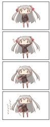 Rule 34 | 4koma, absurdres, amatsukaze (kancolle), artificial vagina, comic, commentary request, highres, japanese clothes, kantai collection, long hair, long sleeves, nanakusa suzuna, sex toy, shaking, simple background, striped clothes, striped thighhighs, thighhighs, translation request, twintails, two side up, v-shaped eyebrows, very long hair, waving arms, white background, wide face, | |
