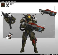 Rule 34 | 1boy, ammunition, ammunition backpack, ammunition belt, ammunition chute, armor, armor-piercing ammunition, breastplate, energy gun, full armor, full body, gun, halo (game), halo (series), halo wars, helmet, holding, holding gun, holding weapon, hydra launcher, kinetic energy penetrator, leg armor, magnetic armature, magnetic weapon, male focus, missile launcher, mlrs-2, pauldrons, power armor, science fiction, shoulder armor, simple background, solo, spartan (halo), sttheo, tagme, weapon