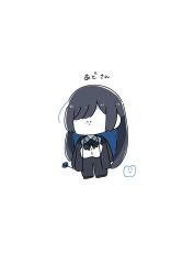 Rule 34 | 1girl, ado (utaite), black bow, black bowtie, black coat, black hair, black pants, blue flower, blue hair, blue rose, bow, bowtie, chando (ado), character name, chibi, cloud nine inc, coat, collared shirt, colored inner hair, commentary, dress shirt, flower, flower brooch, full body, highres, holding, holding flower, long hair, long sleeves, mole, mole under eye, multicolored hair, oan (o annn), open clothes, open coat, pants, rose, shirt, sidelocks, simple background, small face, solo, translated, two-tone hair, utaite, very long hair, white background, white shirt, | |