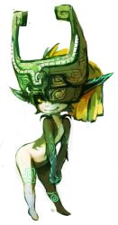 Rule 34 | 1girl, fang, full body, glitchedpuppet, helmet, midna, nintendo, pointy ears, red eyes, smile, solo, the legend of zelda, the legend of zelda: twilight princess