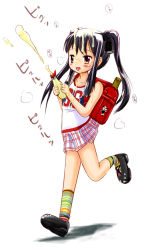 Rule 34 | 1girl, bag, black hair, child, kooh, long hair, mayonnaise, pangya, red eyes, sexually suggestive, solo, suggestive fluid, twintails