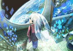 Rule 34 | 1girl, broom, earth (planet), flower, same 2009, solo, space, toire no kamisama (song), water