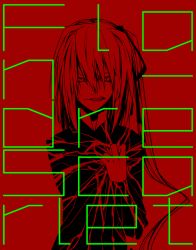 Rule 34 | 1girl, angry, bow, clenched teeth, fang, female focus, flandre scarlet, formal, hair bow, hair ribbon, long hair, monochrome, ribbon, short hair, side ponytail, slit pupils, solo, teeth, embodiment of scarlet devil, touhou, y/n