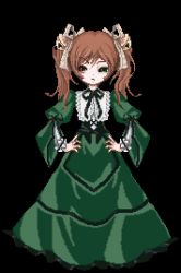 Rule 34 | 00s, 1girl, alternate hairstyle, animated, animated gif, kikujin, lowres, rozen maiden, solo, suiseiseki, transparent background, twintails