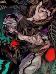 Rule 34 | 1boy, abs, bad id, bad twitter id, cape, claws, dark persona, evil smile, fire emblem, fire emblem awakening, fire emblem heroes, gloves, grima (fire emblem), highres, hood, looking at viewer, male focus, nintendo, open mouth, red eyes, robe, robin (fire emblem), robin (male) (fire emblem), short hair, smile, solo, torisudesu, white hair, wizard