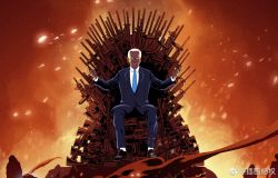 Rule 34 | a song of ice and fire, ar-15, bad source, formal, game of thrones, glowing, glowing eyes, gun, iron throne, joe biden, necktie, politician, politics, rifle, suit, weapon, weibo logo, weibo watermark, yang quan