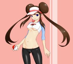 Rule 34 | 10s, 1girl, breasts, creatures (company), game freak, hydrangia, long hair, nintendo, pokemon, pokemon bw2, rosa (pokemon), underboob