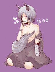 Rule 34 | 1girl, animal ear fluff, animal ears, blush, breasts, comic, face, flat chest, kiritzugu, naked robe, nipples, nude, original, paint, robe, short hair, solo, tail, white hair, witch, wolf, wolf ears, wolf girl, wolf tail