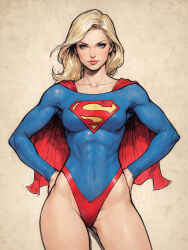 Rule 34 | blonde hair, blue eyes, dc comics, nhoeskape, super girl