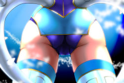 Rule 34 | 10s, 1girl, ass, ass focus, blue rose (tiger &amp; bunny), close-up, rduuroorn, solo, thighhighs, tiger &amp; bunny